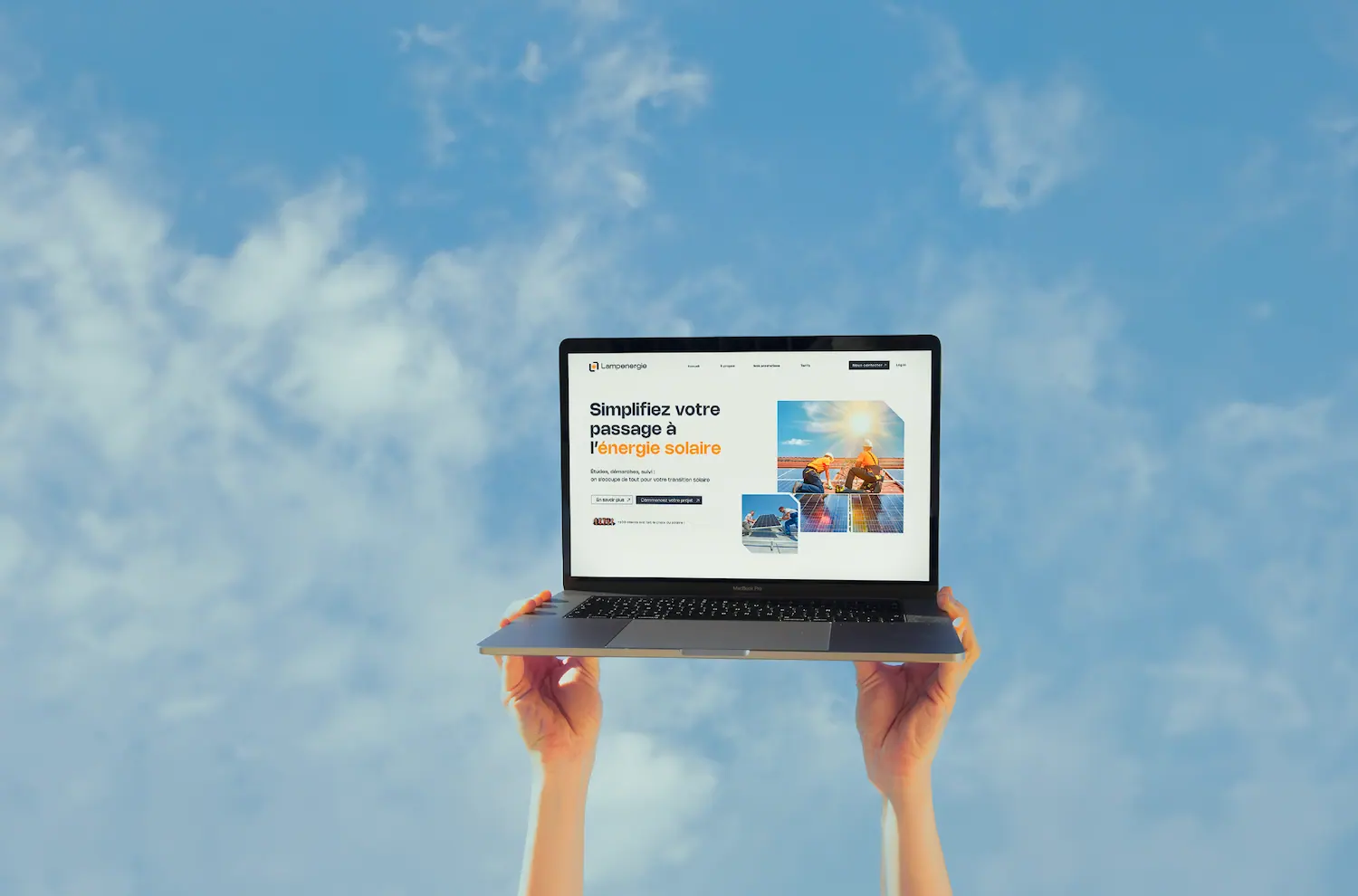 projet Lampenergie m2graph énergie solaire branding print rebranding webdesign