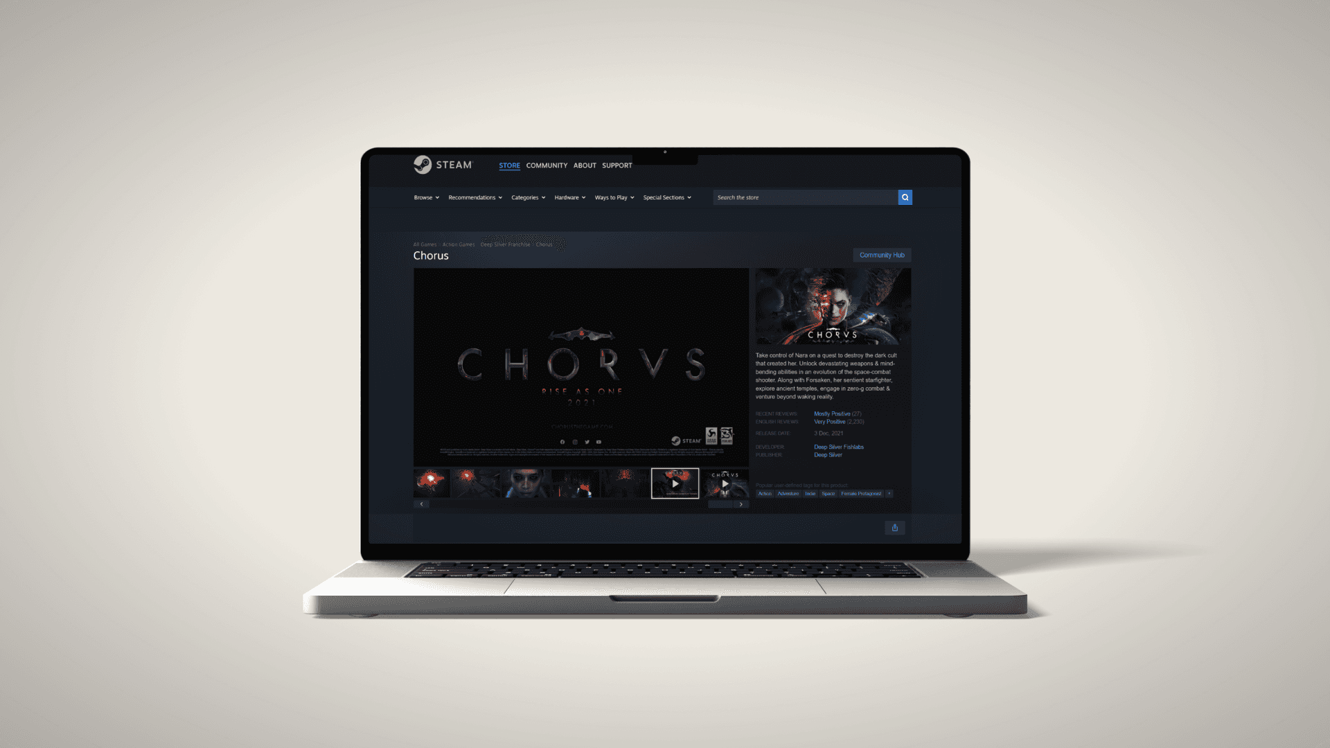 Chorus steam page
