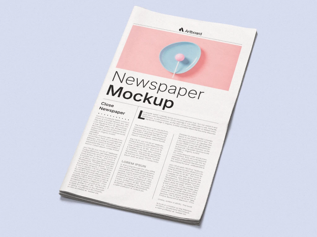 Newspaper cover mockup