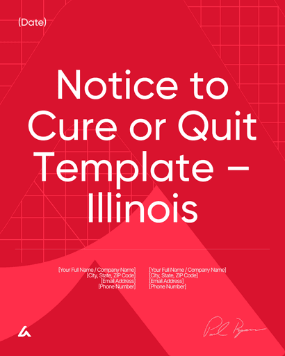 Notice to Cure or Quit Template – Illinois