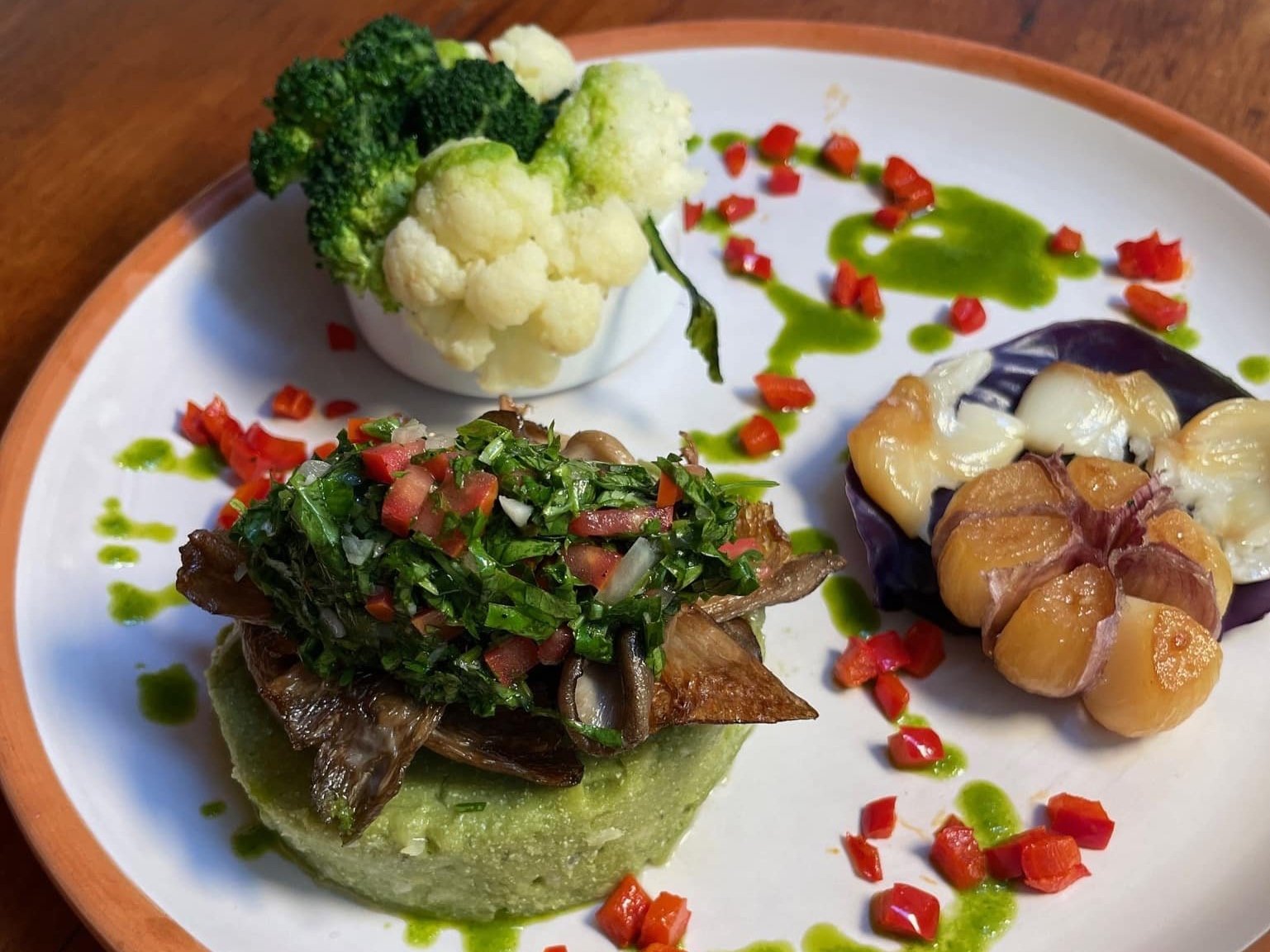 Savor a delectable vegan dish, representing the nutritious and wholesome meals one can expect at wellness retreats.