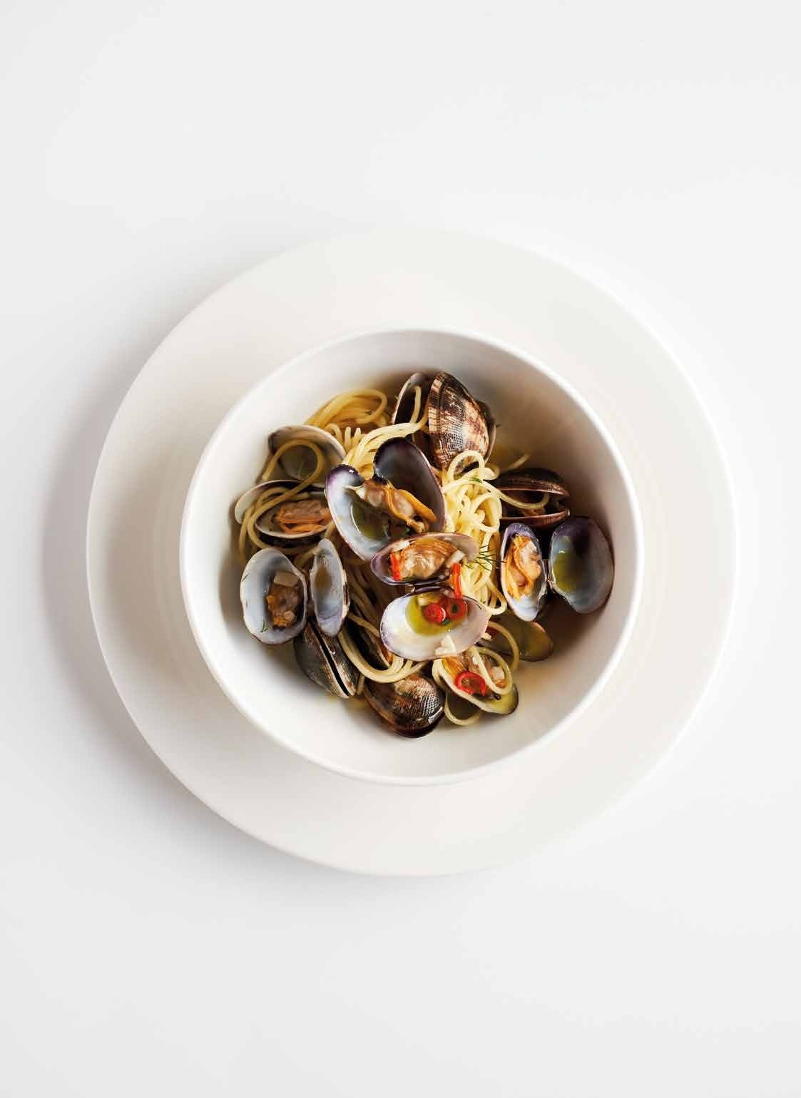 Nudelgericht mit Meeresfrüchten im Schöllmanns in Offenburg