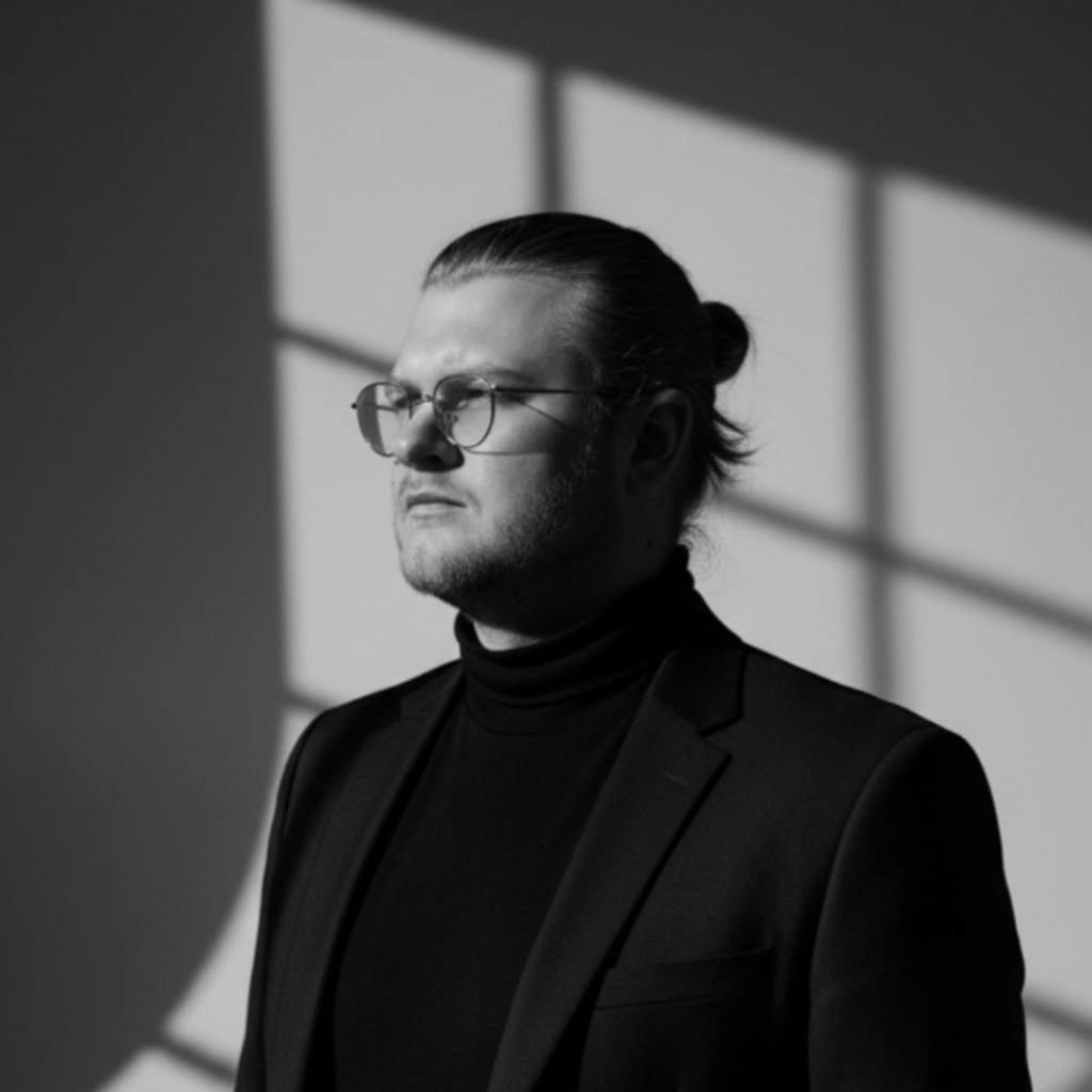 man in white crew neck shirt wearing black framed eyeglasses