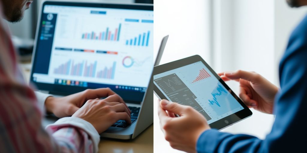 Comparing laptop and tablet for data analysis