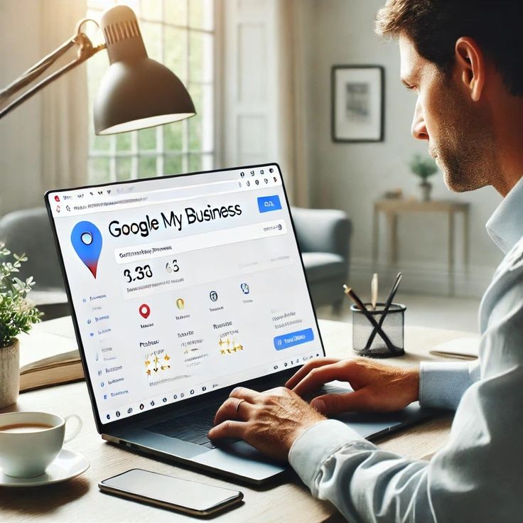 Business owner managing their Google Business Profile.