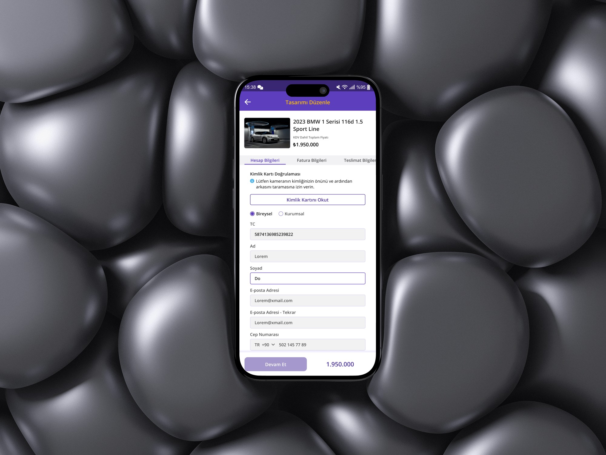 a pair of cell phones on a concrete block