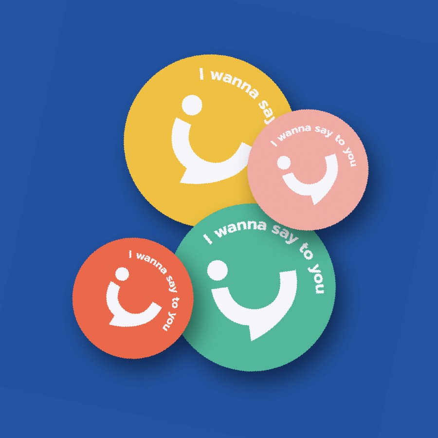Stickers de marque rond et colorés avec logo IWSTY