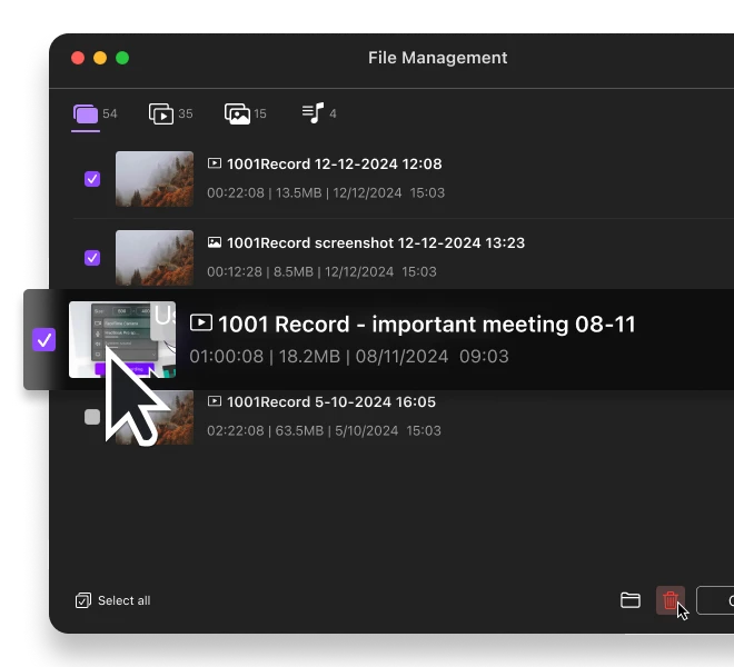 1001 record makes online meeting recordings organized