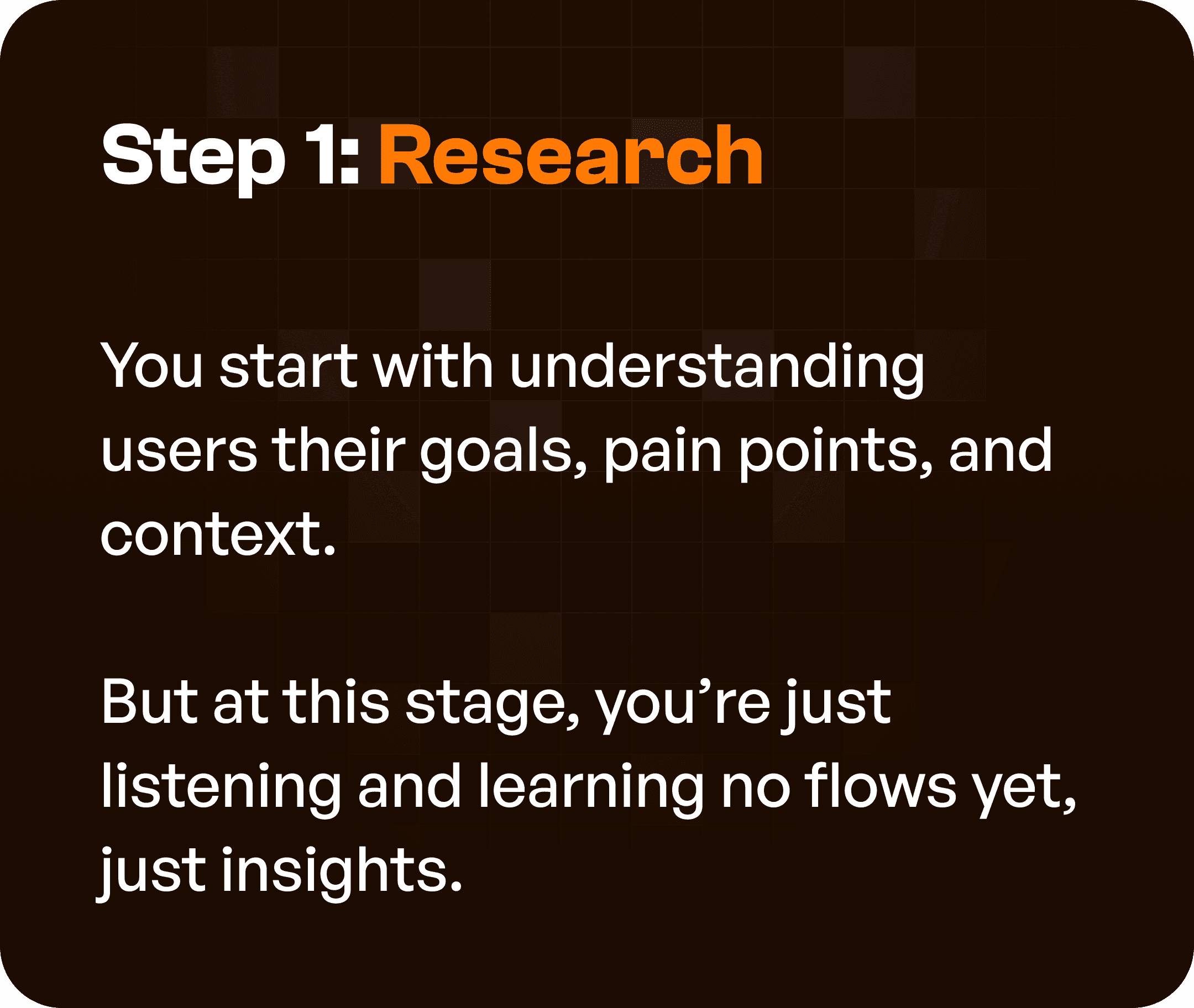 Research in brief for User Flow