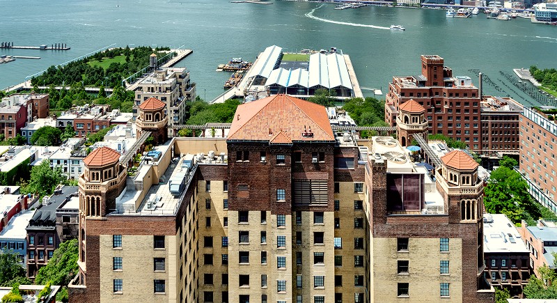 Photo of a large residential highrise building