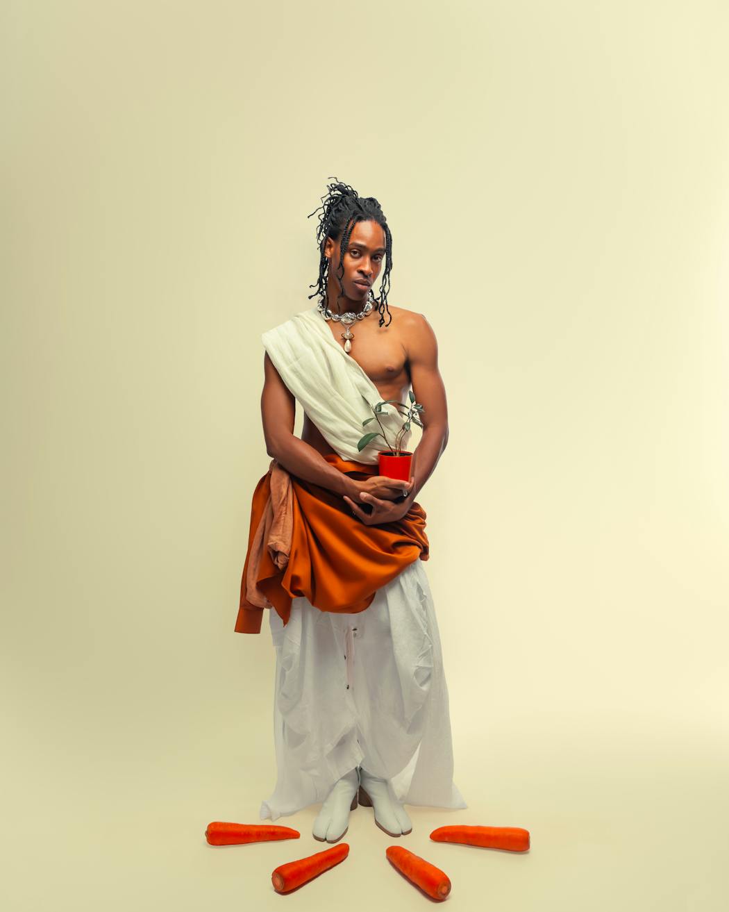Modern portrait of a man in traditional attire