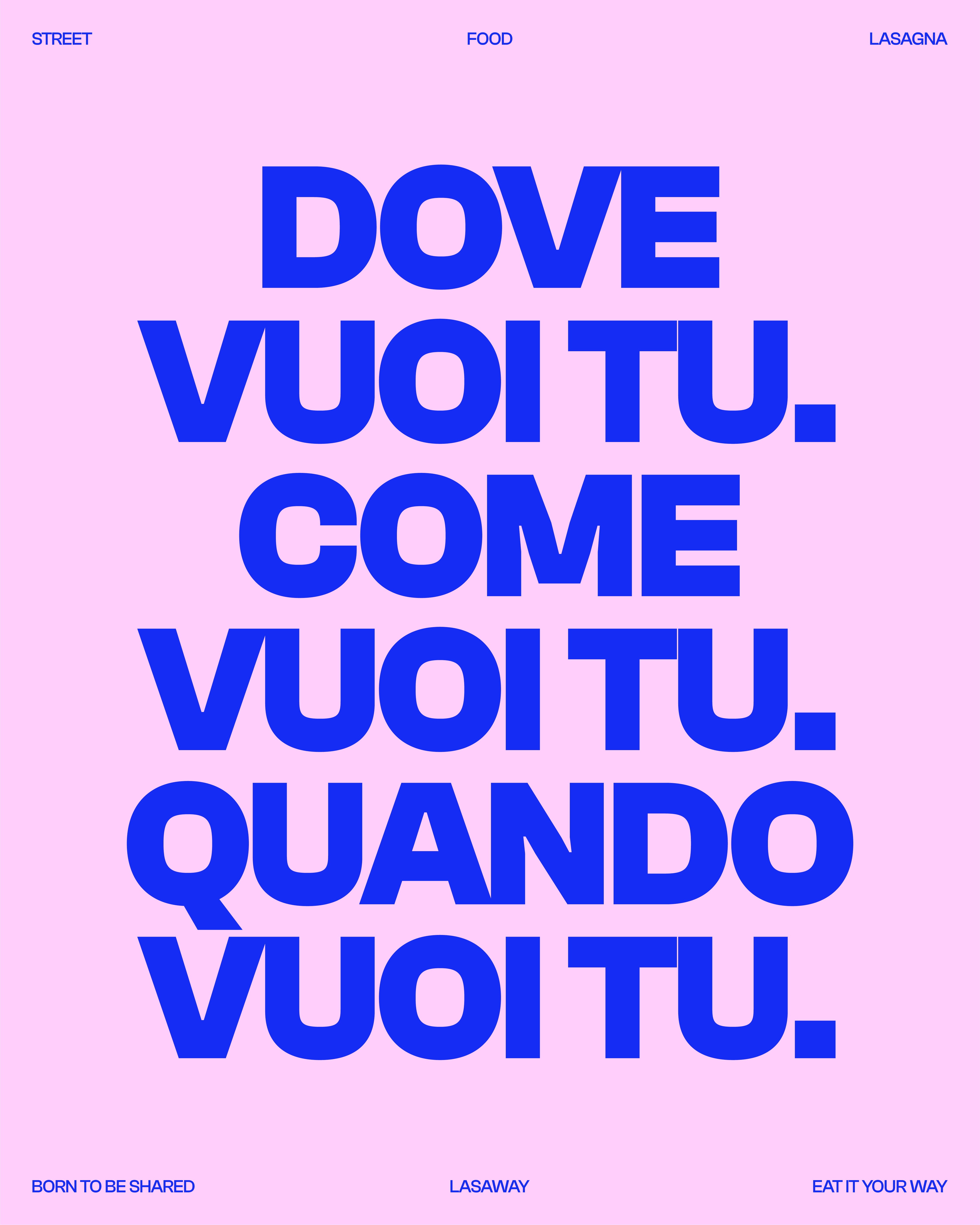 Lasaway branding IG post pink and blue