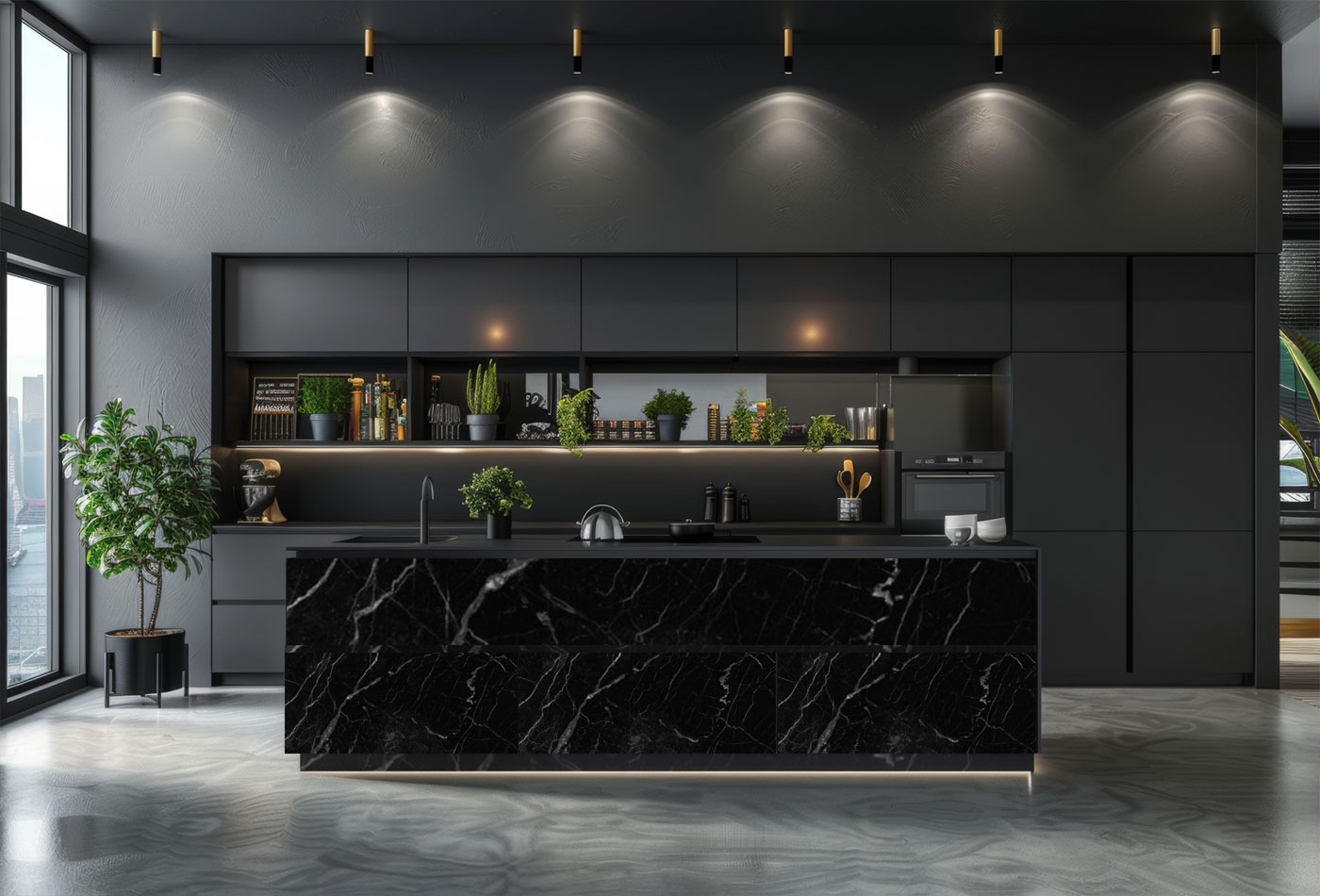 Melamina Carrara Negro TecnoTabla |  Tablero MDF | 15 MM  