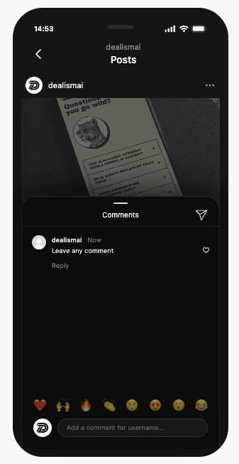 Dealism product interface