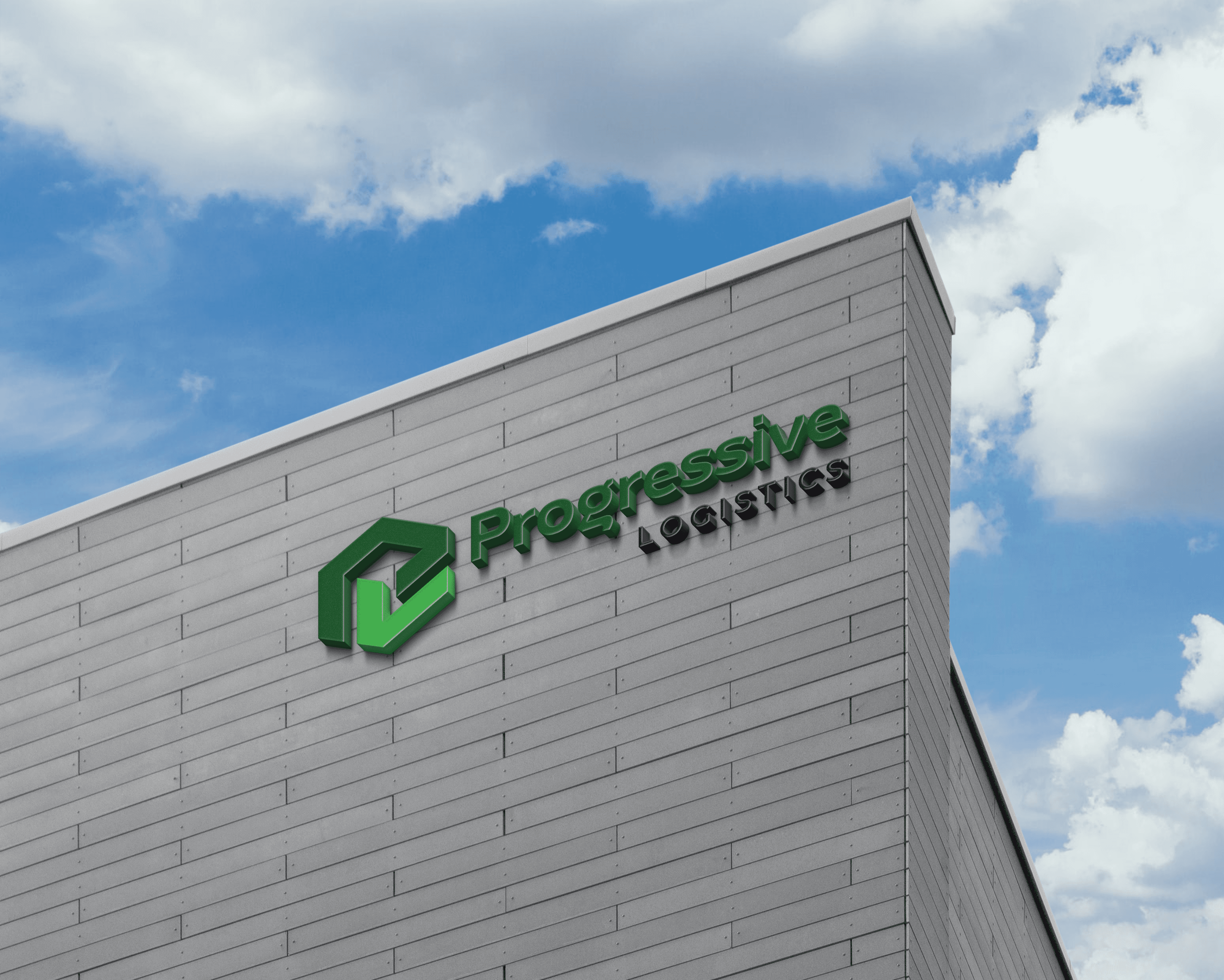 Progressive Logistics Sign Mockup