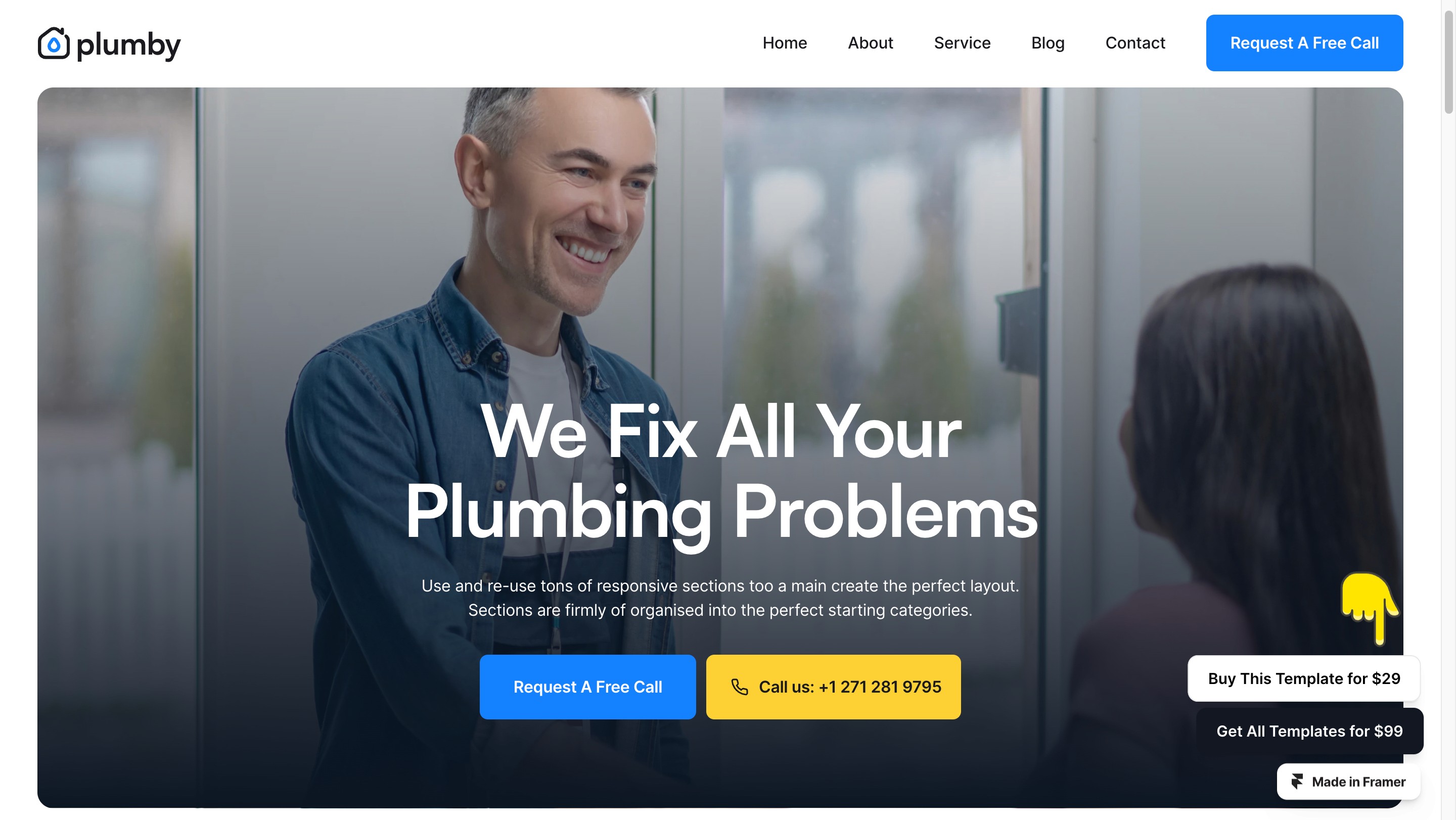 Plumbly - Local business website template