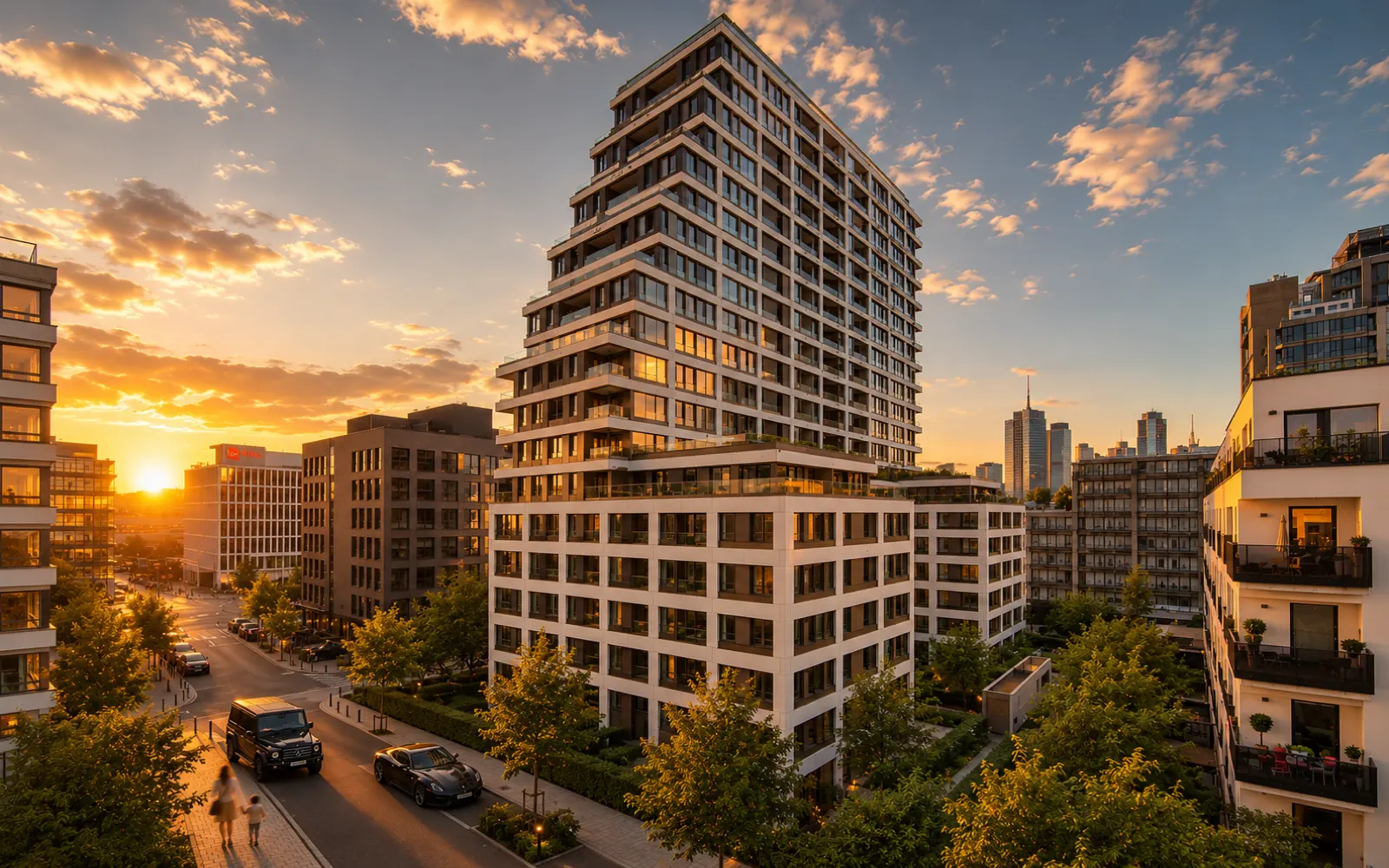 Solid Home Frankfurt – Fassadenansicht des Wohnturms