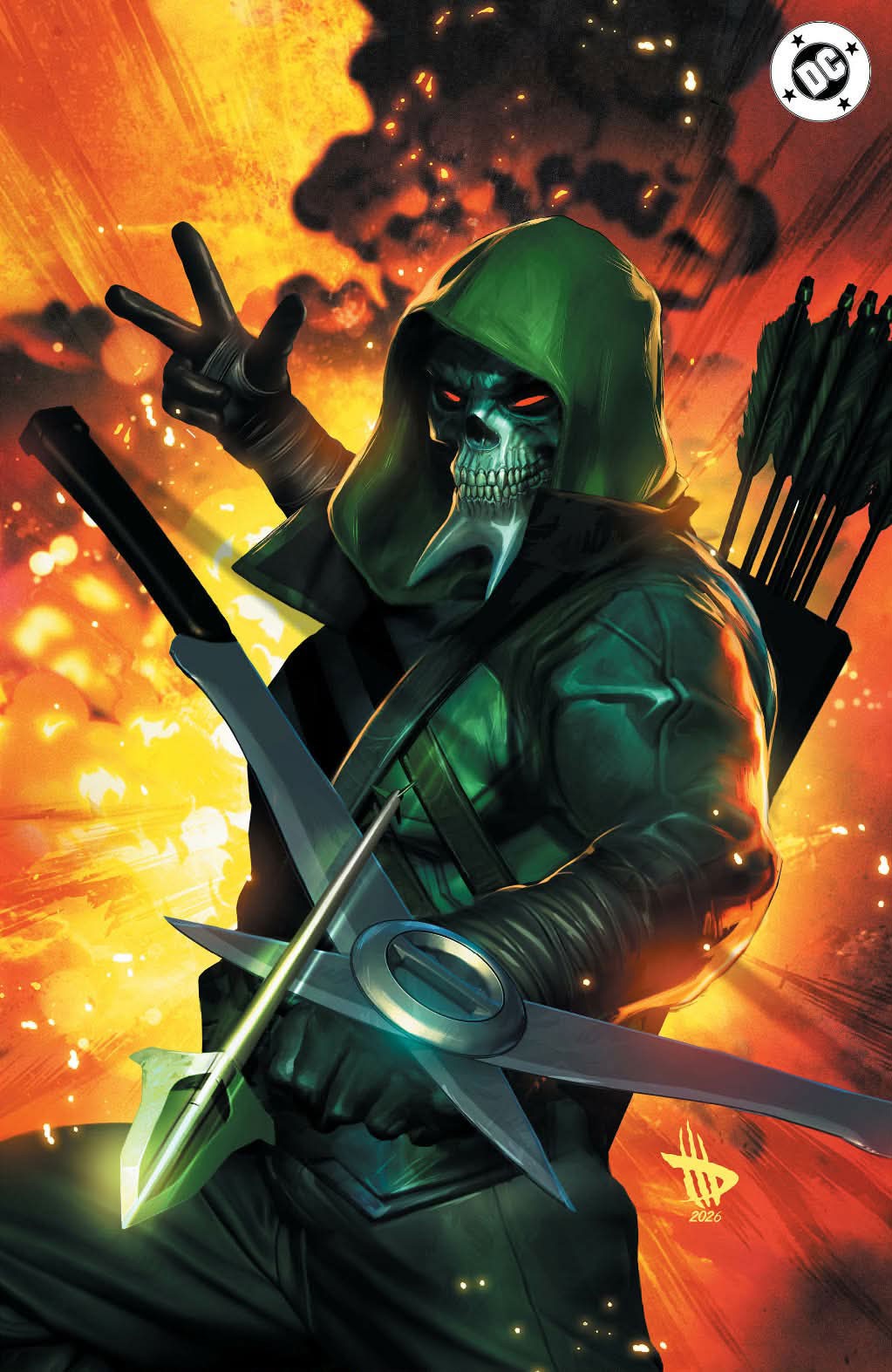 Absolute Green Arrow #1 Dave Wilkins Big Dex Comics Exclusive Virgin Variant front cover featuring full-art Green Arrow