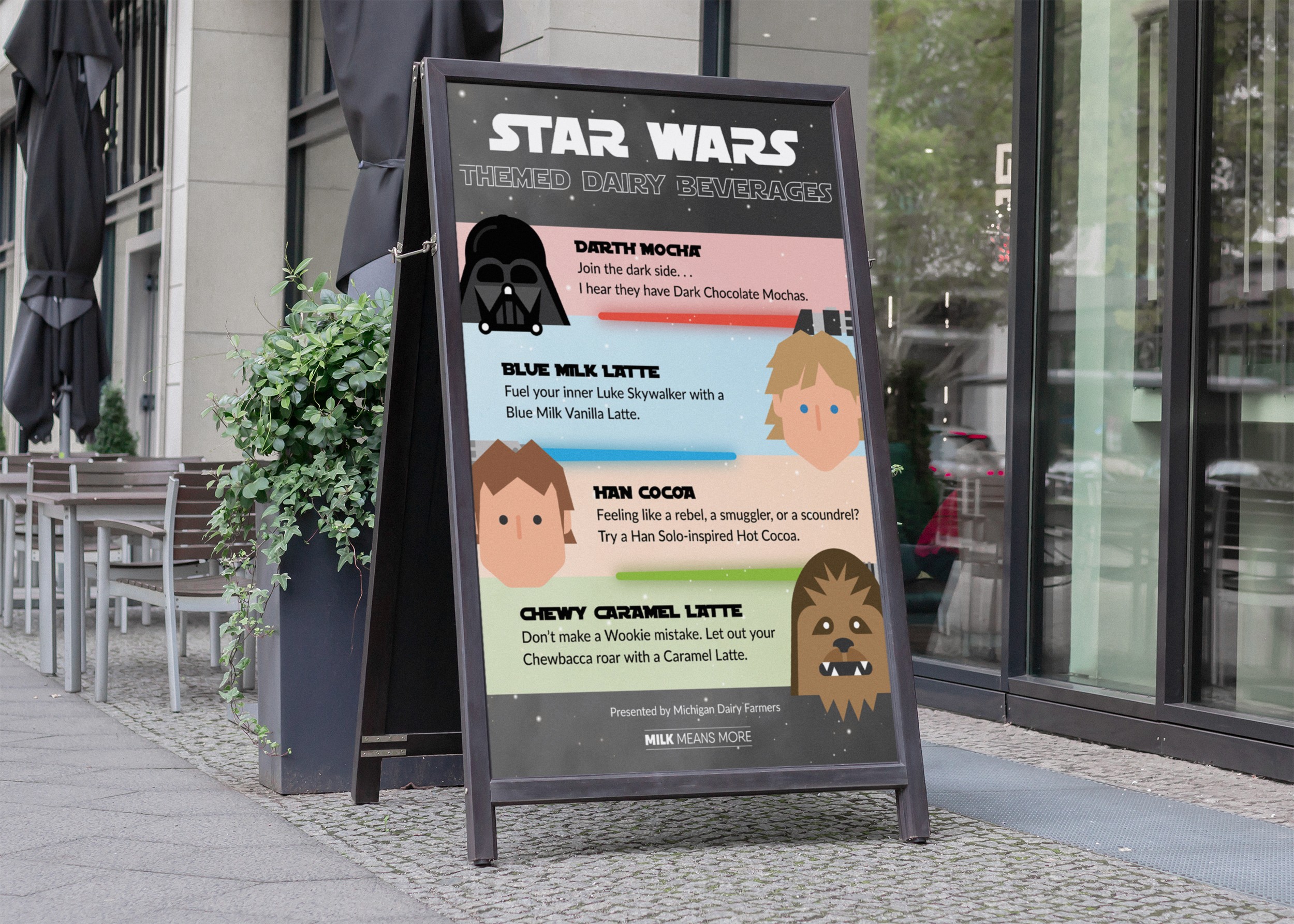 Mockup of A-fram signage