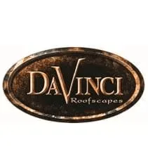 DaVinci Roofscapes logo. Oval plaque with embossed text.