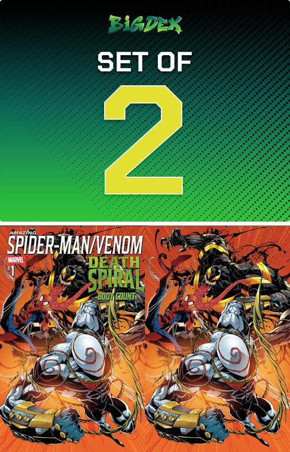 Amazing Spider-Man Venom Death Spiral Body Count #1 GODTAIL Exclusive Trade and Virgin Variant Set Marvel Comic Books