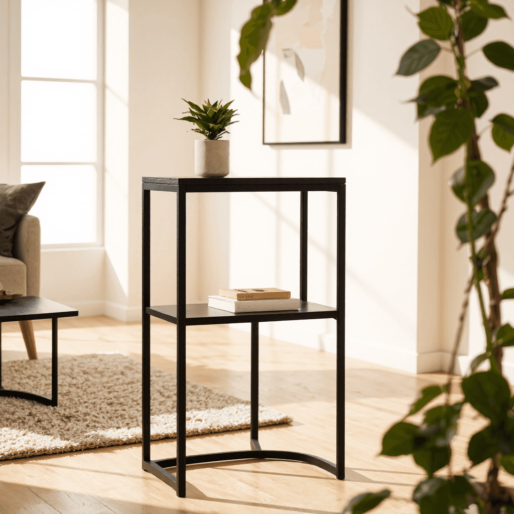 product photography of two-tiered side table