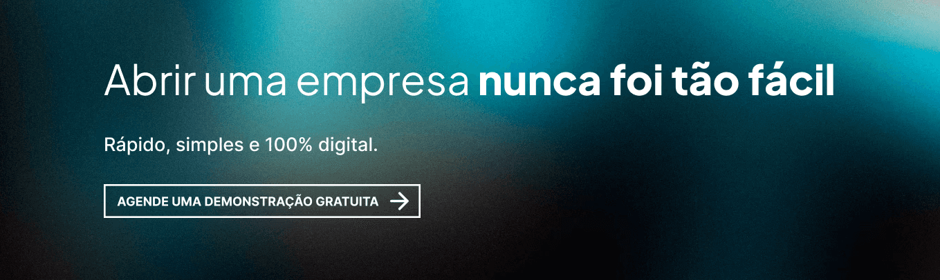Banner promocional com a frase “Abrir uma empresa nunca foi tão fácil” e botão para agendar demonstração gratuita na Aprova.
