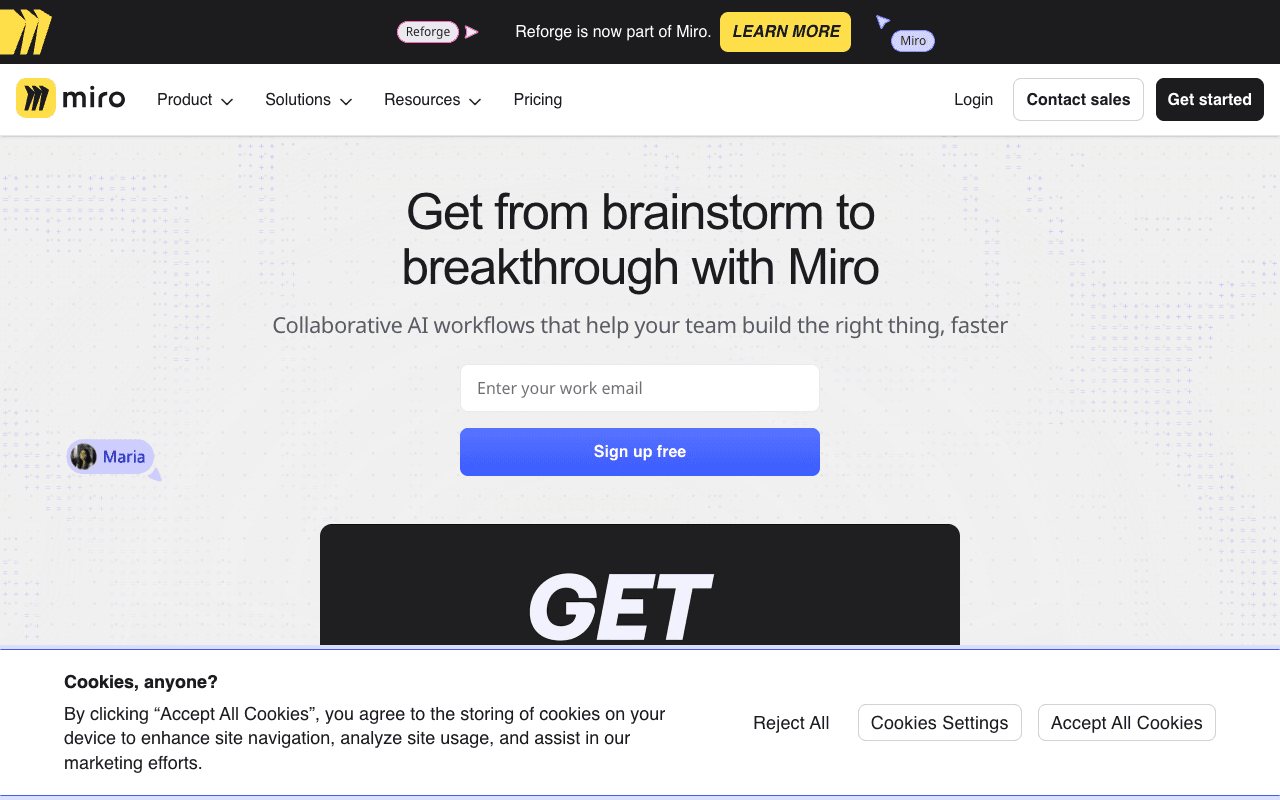 Miro екранна снимка