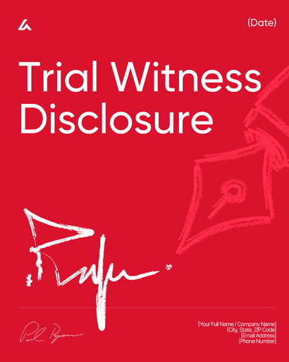 Trial Witness Disclosure