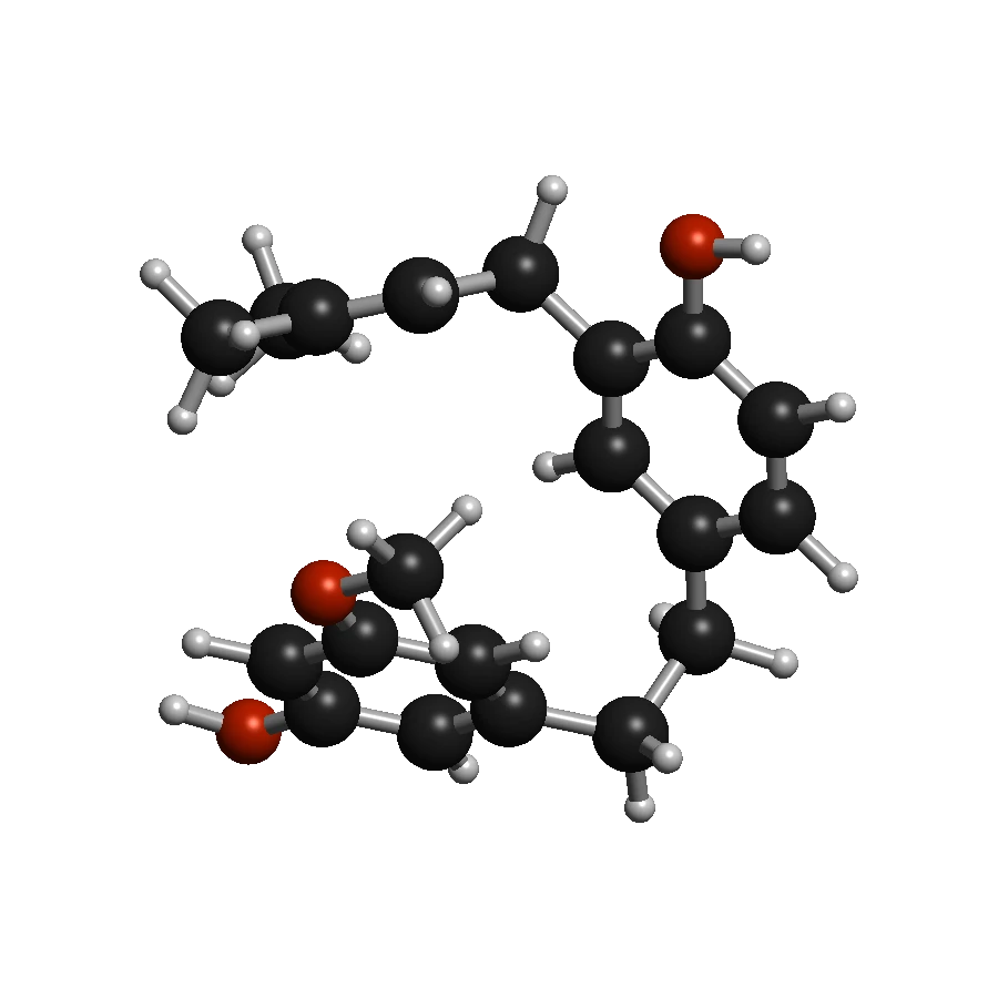 Cannabistilbene molecular structure