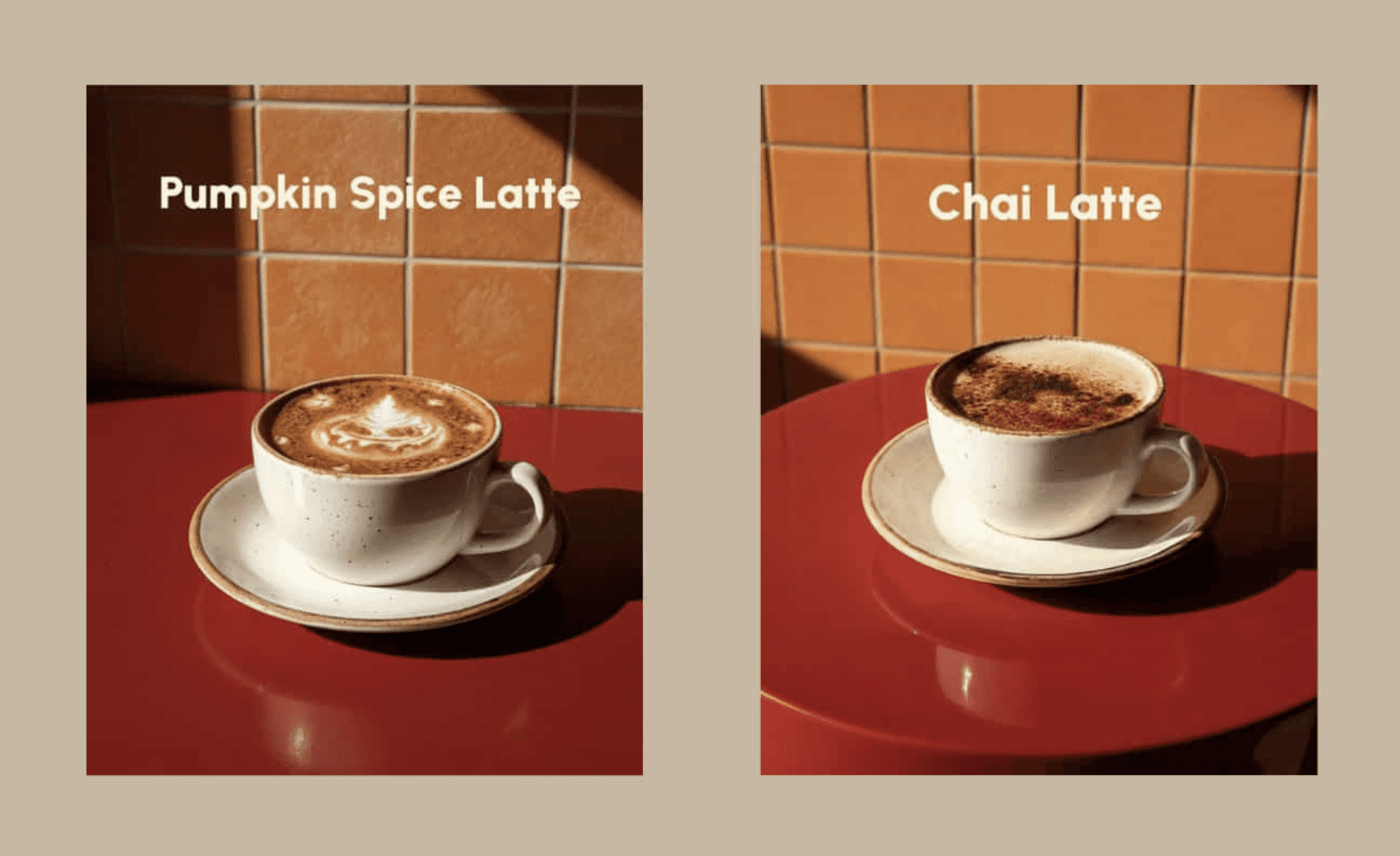 Pumpkin spice smoothie made with almond milk at Jo & The Sisters healthy breakfast in Split