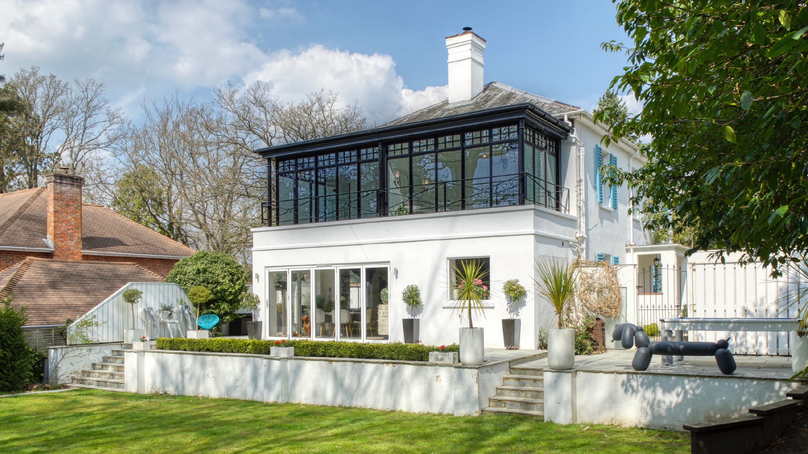 Church Road view of property from the lawn