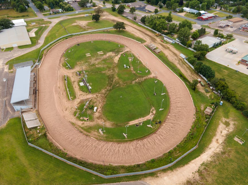 Drone shot of an athletic field construction site in Menomonie, WI.
