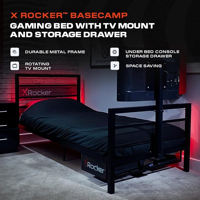 Designed with versatility in mind, the gaming bed with tv mount adapts to your needs effortlessly.