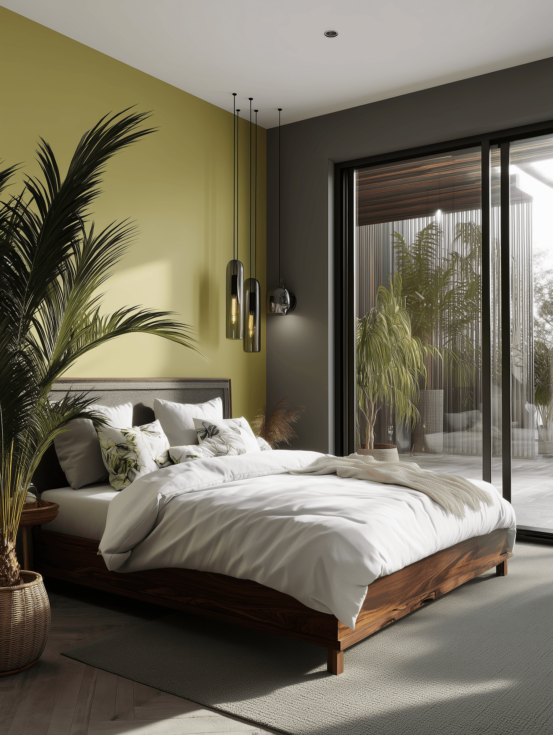 Cozy bedroom featuring a master bed, bedside lamps, and neutral tones