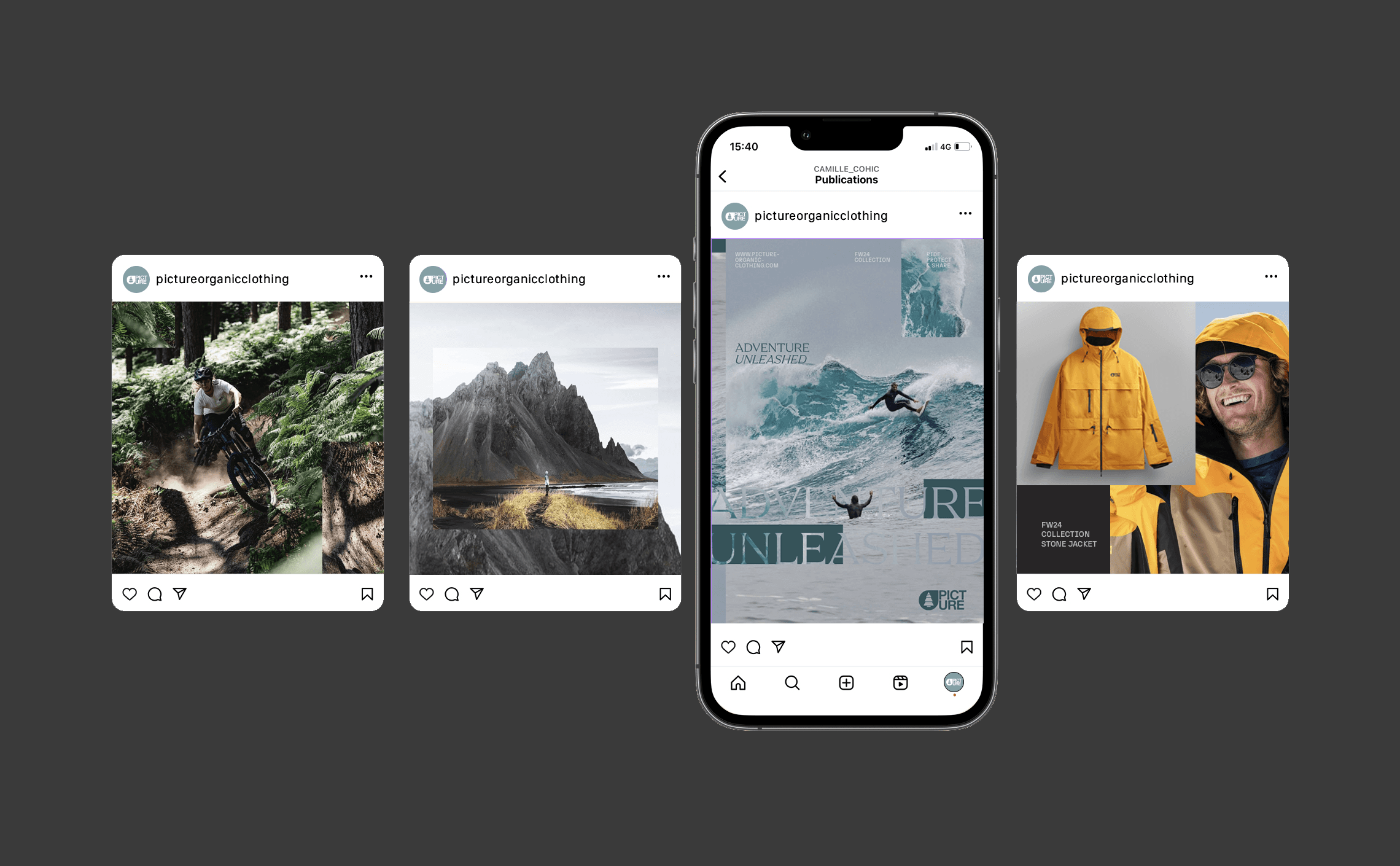 Four diverse professionals collaboratively working on a laptop, with one person pointing at the screen while others observe.