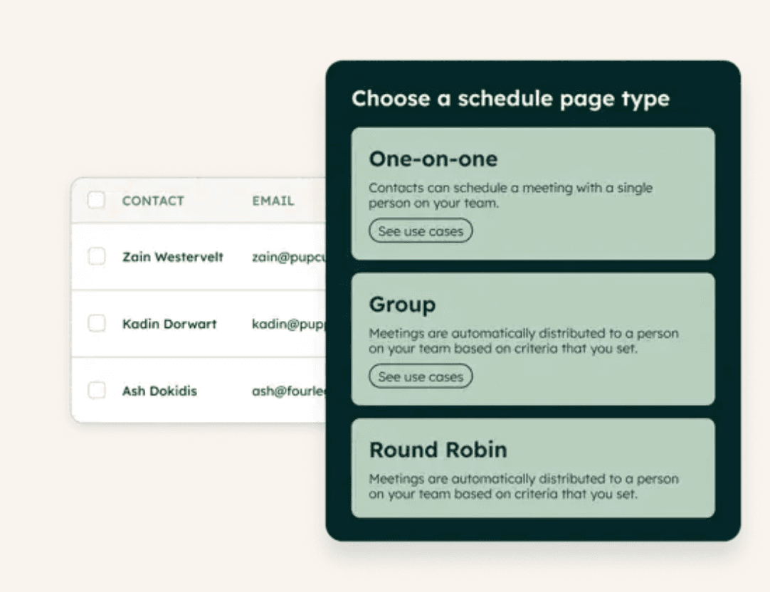 Illustration of HubSpot's meeting scheduler