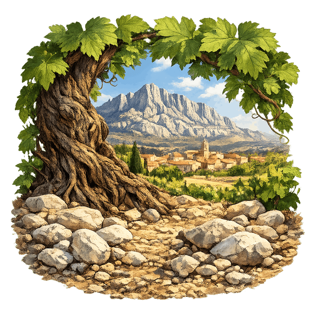 Detailed graphic of the Palette wine region.