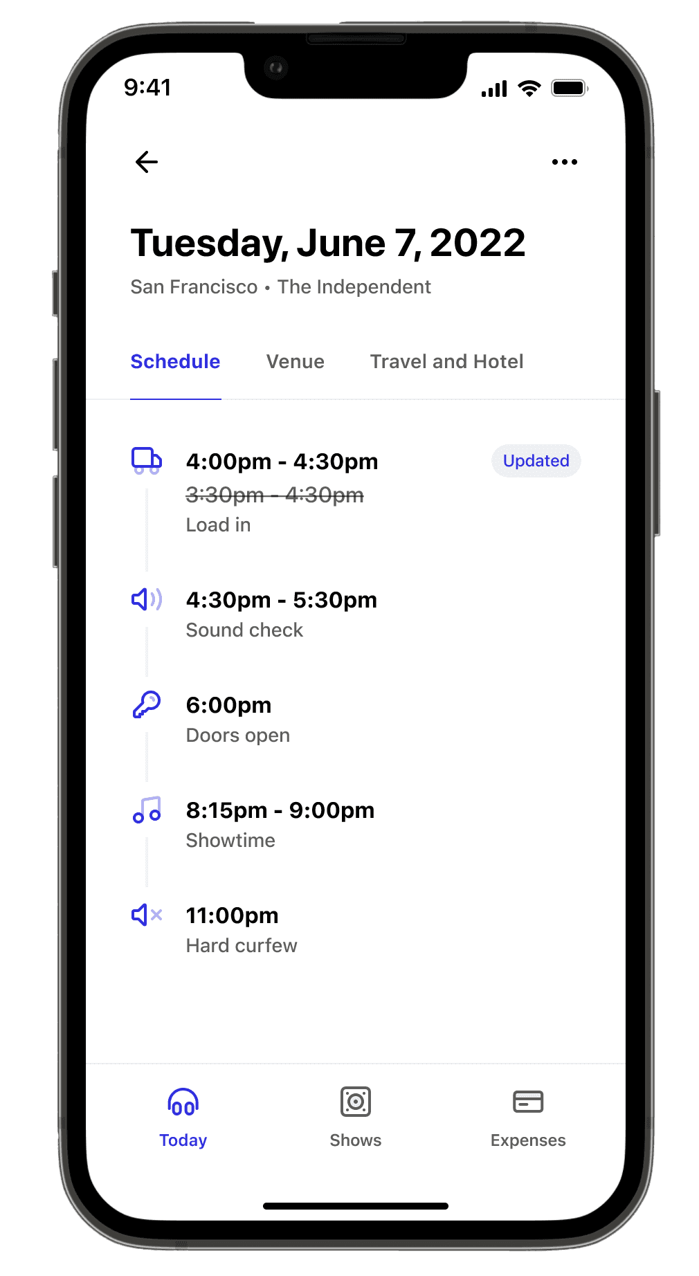 Ternwheel Schedule Change