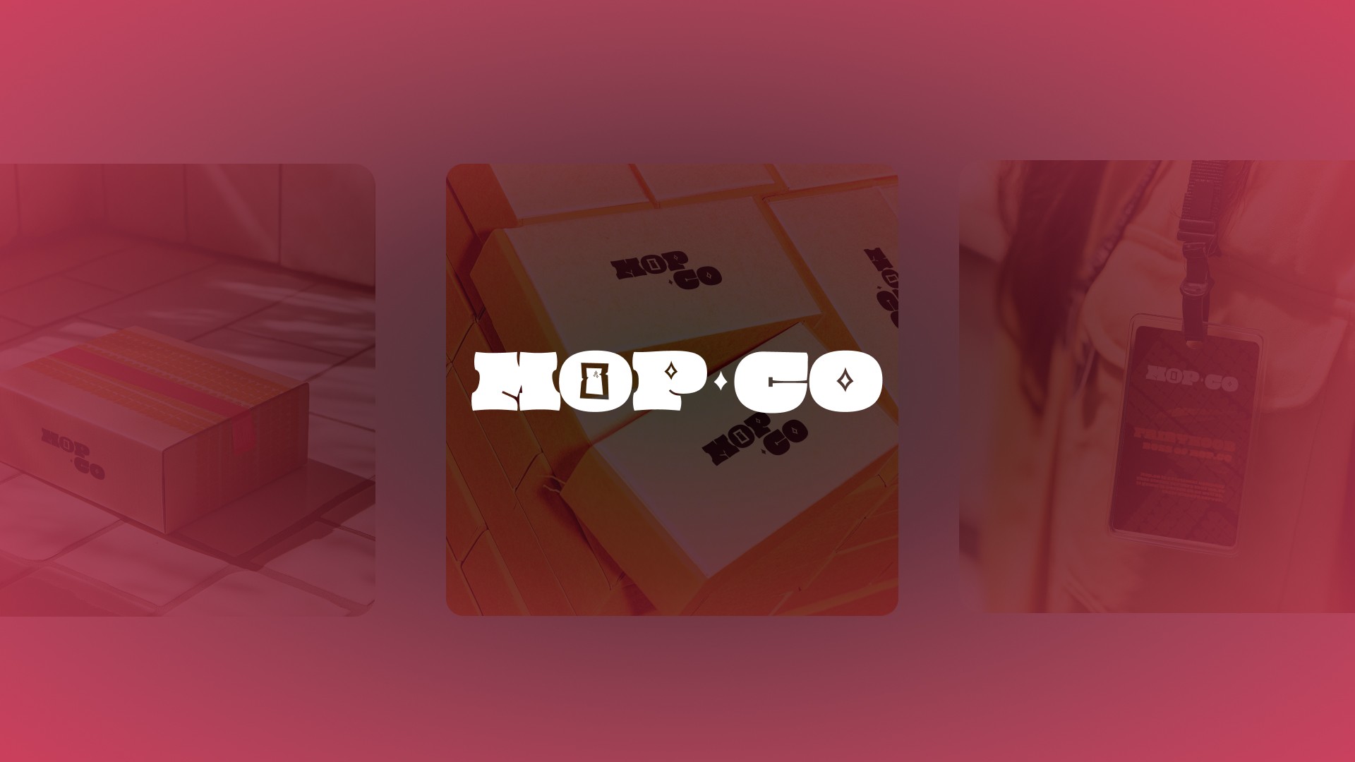 Cover that features 3 lockups, gradient and the lockup on top of them.