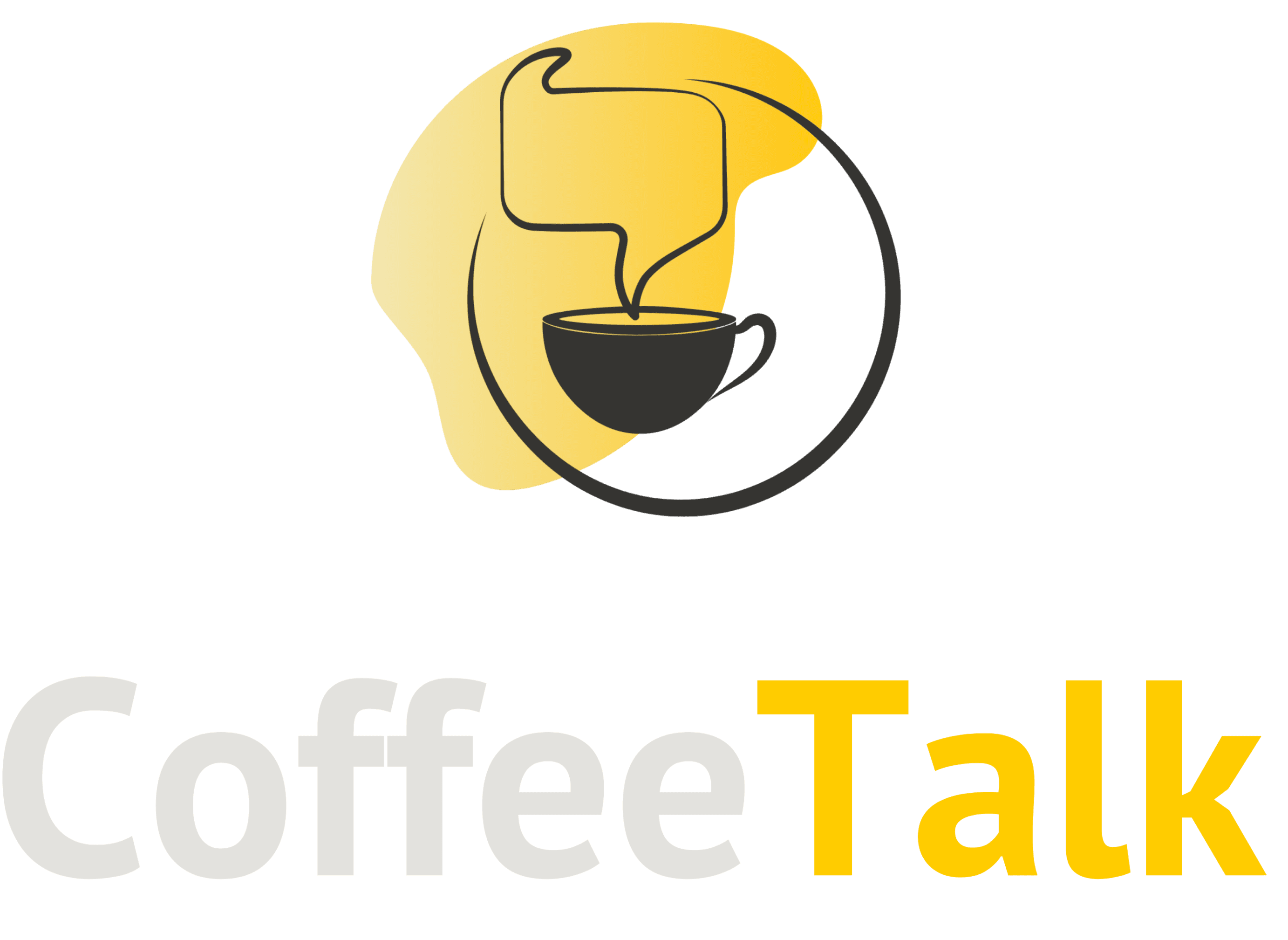 CoffeeTalk logo with a cup of coffee