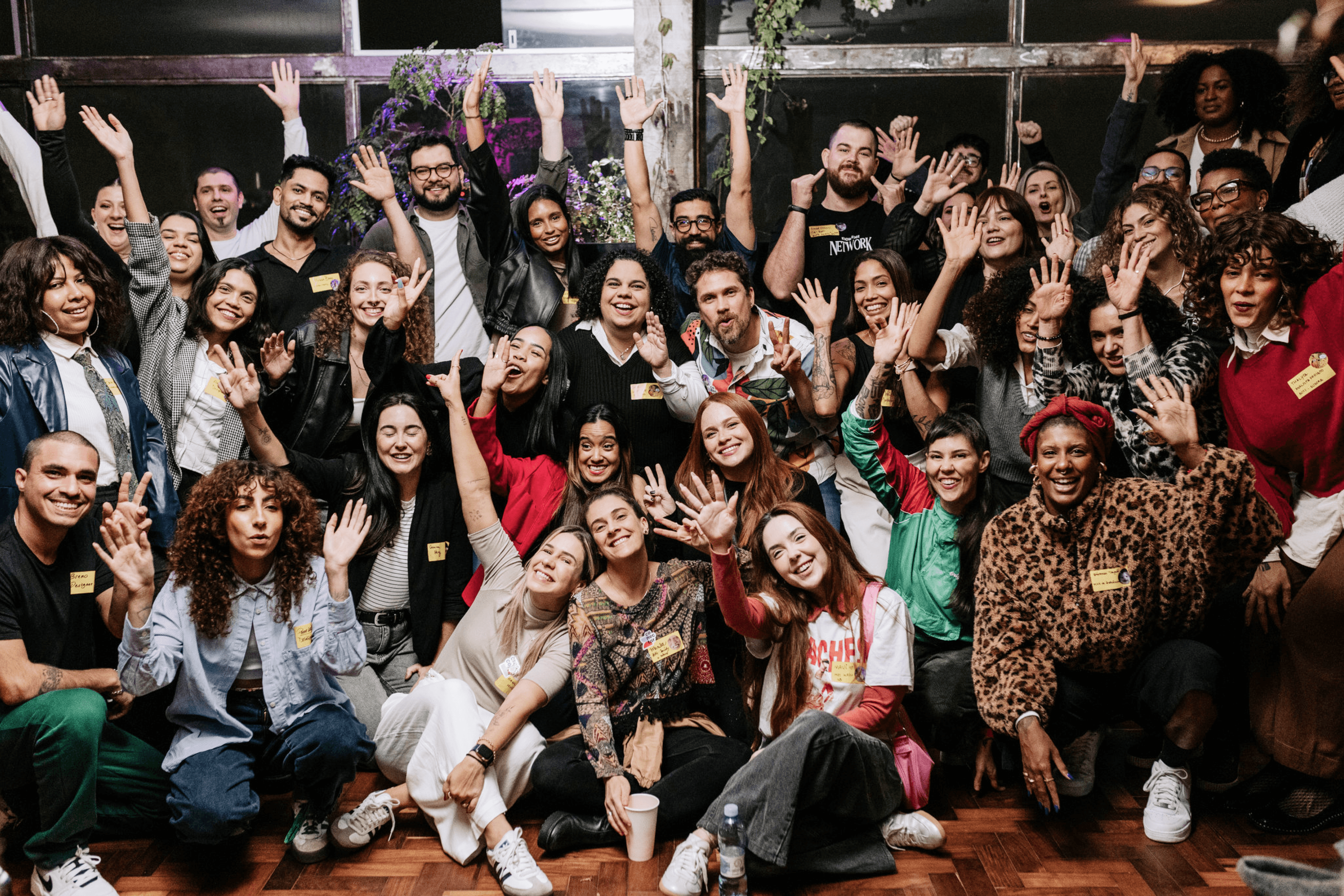 Equipe completa reunida