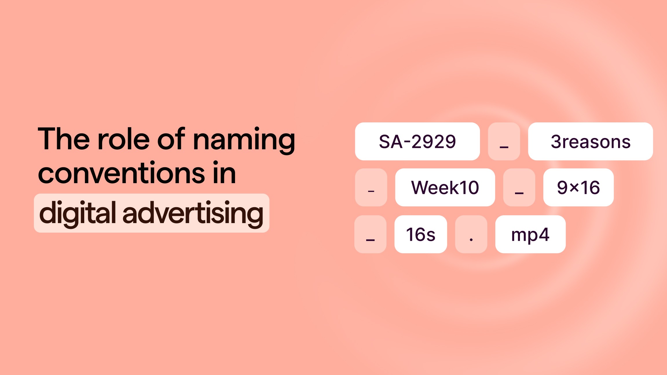 a blog post cover image showing an example naming convention and the title of the blog