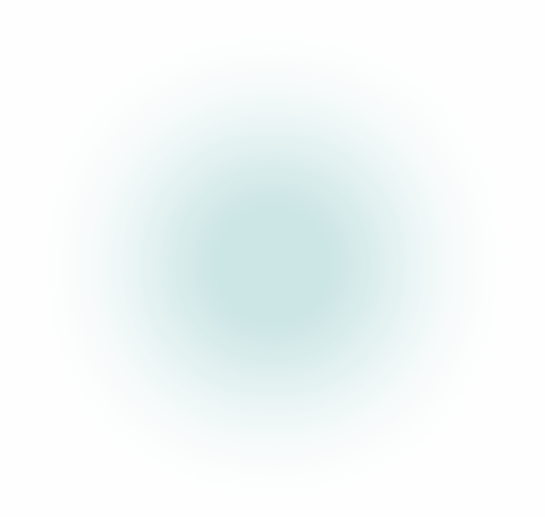 A circular gradient with a soft teal center fading to edges.