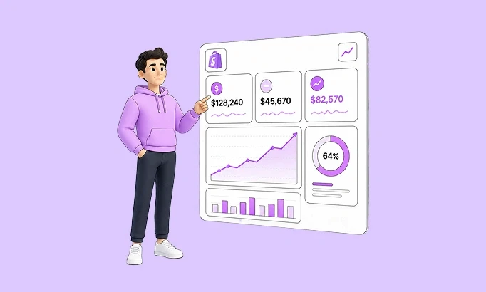 Shopify ecommerce profitability dashboard displaying revenue analytics, profit insights, growth charts, and business metrics for ecommerce brands.