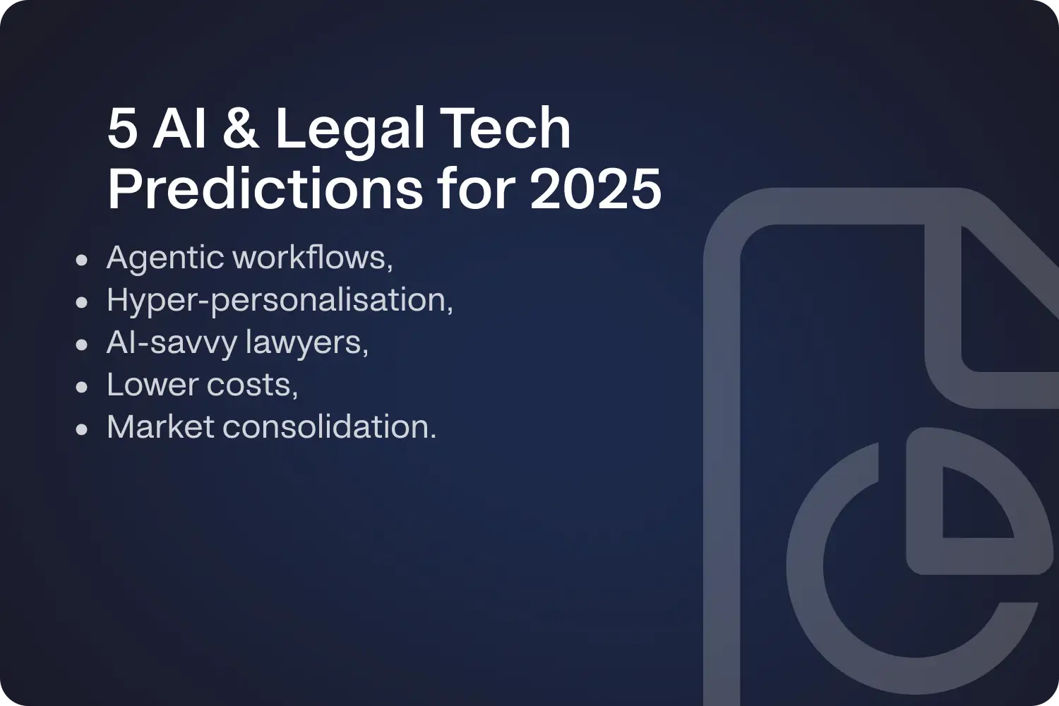 Image showing legal AI predictions for 2025, highlighting key trends