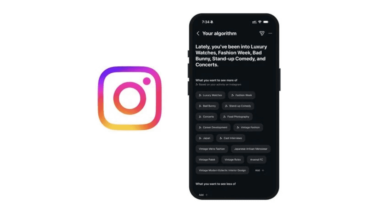 Instagram's Algorithm control (Image: Adam Mosseri's Threads post)