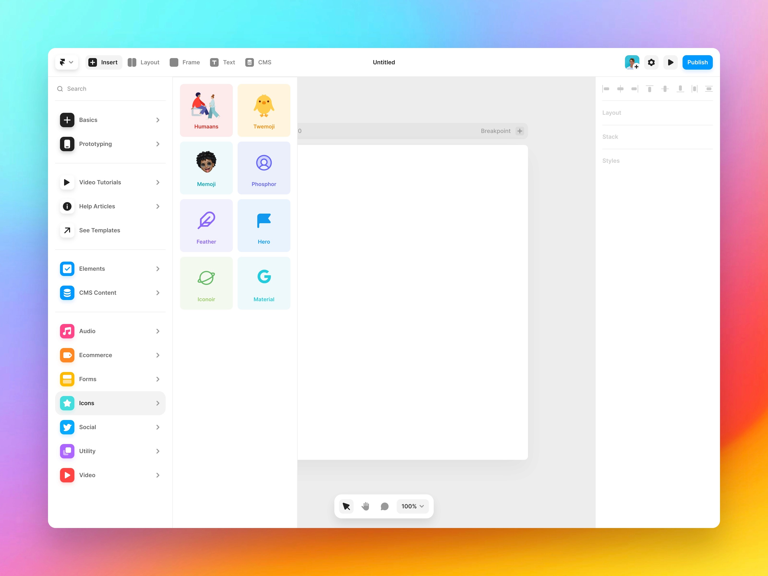 Framer Learn How To Add Icons