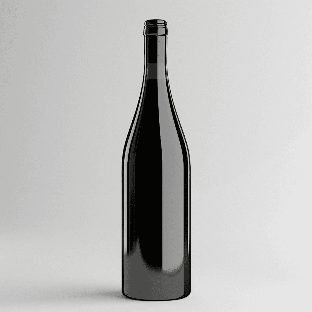 black glass bottle