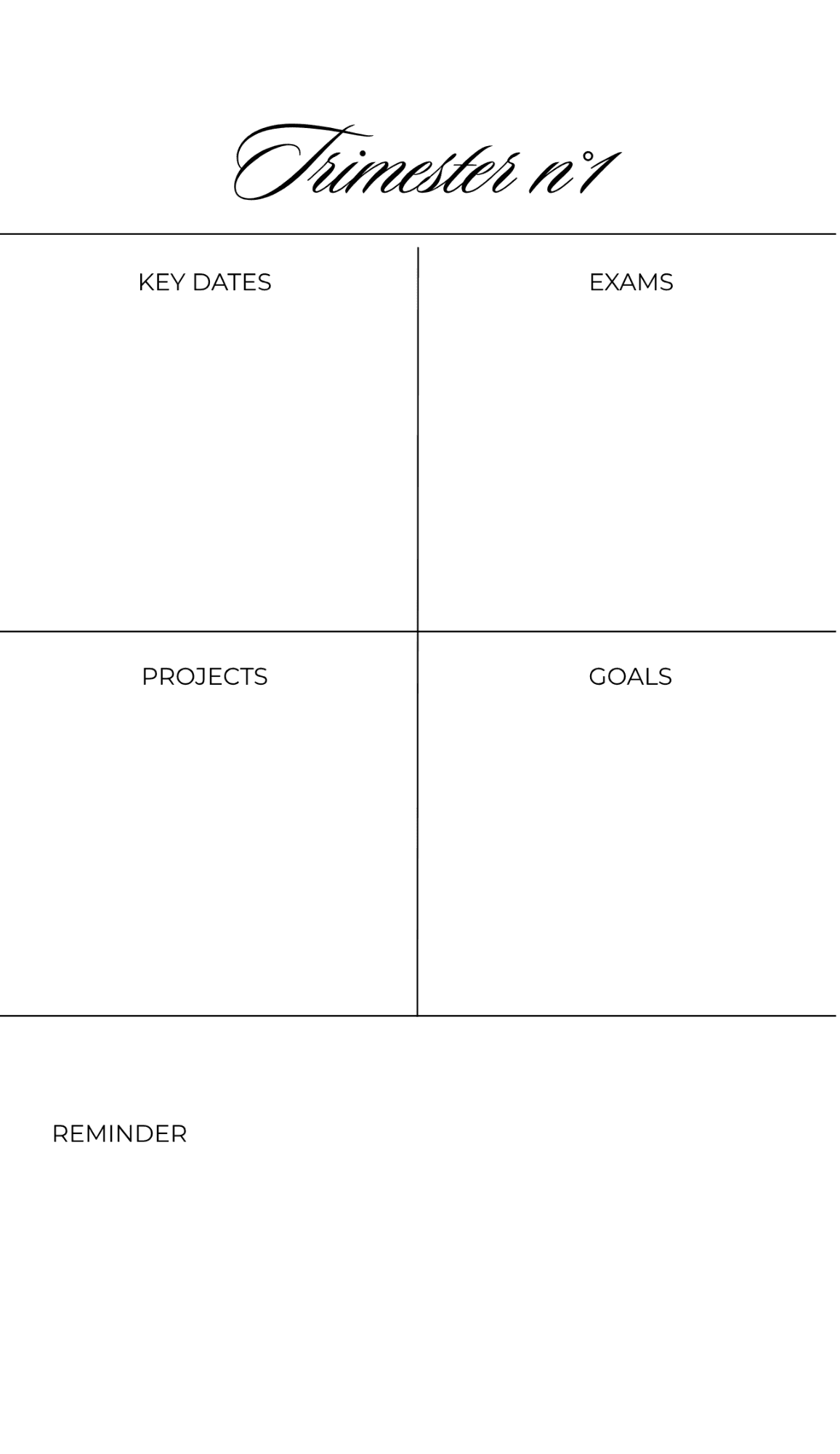 The Daily Flow Agenda Leo Print March to July academic planning spread